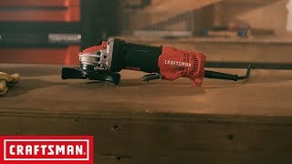 CRAFTSMAN 75 Amp 412 IN Corded Paddle Switch Small Angle Grinder  Tool Overview [upl. by Rolyt]