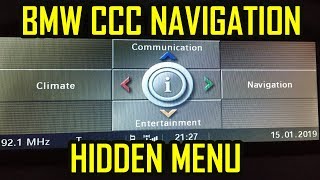 BMW E60 E90 E63 E81 X5 X6 Hidden Menu iDrive CCC Navigation Professional [upl. by Oninotna]