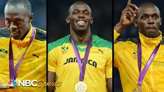 Usain Bolts TripleTriple The Ultimate Gold Medal Compilation  NBC Sports [upl. by Jola]