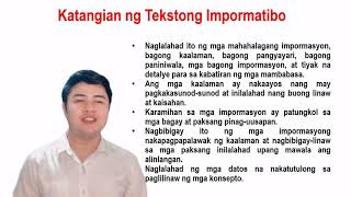 Kahulugan ng Tekstong Impormatibo [upl. by Nollie]