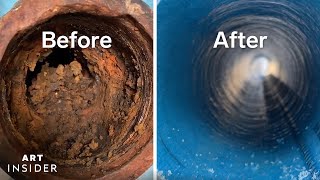 How Pipes Are Professionally Cleaned and Relined  Art Insider [upl. by Ingeberg]