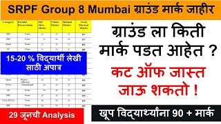 SRPF ground Mark Details  SRPF Group 8  SRPF bharti 2024  srpf mumbai merit list 2023 [upl. by Ecinaej98]