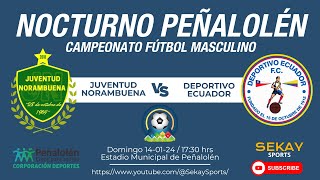 Campeonato FÚTBOL ⚽ NOCTURNO PEÑALOLÉN  Juventud Norambuena vs Deportivo Ecuador [upl. by Nosidda]