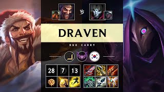 Draven ADC vs Jhin Triple Kill Legendary  KR Master Patch 1417 [upl. by Kruter148]