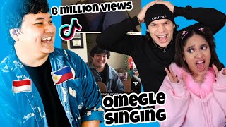 WHO TF is this GUY Waleska amp Efra react to AMAZING Omegle FilipinoIndonesian Singer Francis Karel [upl. by Yllrebmik]