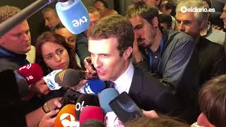 Casado evita valorar el discurso de Santamaría y ella elogia el de su rival [upl. by Arte156]