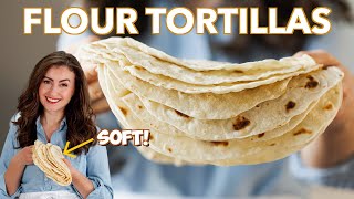 How To Make Flour Tortillas  SO SOFT 😋 [upl. by Mcquillin445]