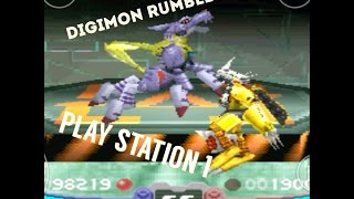 Digimon Rumble Arena PS1 ISO on android Gabumon story [upl. by Annayrb]