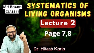 Systematics of Living Organisms Lecture 2  Class 11 Biology  Maharashtra State Board [upl. by Gard]