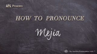 How to Pronounce Mejia Real Life Examples [upl. by Shulamith993]