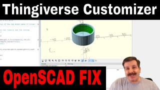 Broken Thingiverse Customizer  OpenSCAD Fix in Minutes 3dprinting [upl. by Ahseekal]