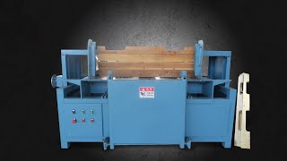 Automatic Double Head Notching Machine for Wooden Pallets [upl. by Yhtuv640]