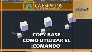 COPY BASE EN AUTOCAD UTILIZACION DEL COMANDO [upl. by Giefer]