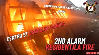 2nd Alarm Residential Fire Centro St Cor Loyola St Sampaloc Manila  Iverson Fire Rescue Volunteer [upl. by Buderus367]