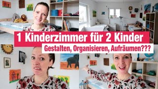 1 Kinderzimmer für 2 Kinder  Einrichten Gestalten Organisieren Aufräumen amp Ausmisten [upl. by Nnek]