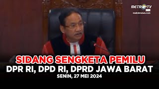 LIVE SIDANG MK PANEL 1  PHPU DPR RI DPD RI amp DPRD JAWA BARAT [upl. by Guillaume]