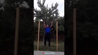 Umumiy jismoniy mashq Turnikda tortinish shokirovodilbek sports workout parkour motivation [upl. by Asinet91]