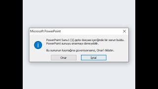 Word Excel PowerPoint quotDosya içeriğinde bir sorun bulduquot Hatası Çözümü [upl. by Adlei]