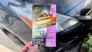 ArmorAll Headlight Restoration Wipes Review [upl. by Nylodnarb95]