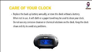 How to Set Up and Use the SHARP SPC500 LCD Digital Alarm Clock [upl. by Figone]