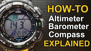 How to use Altimeter Barometer and Compass  Explained [upl. by Behrens]