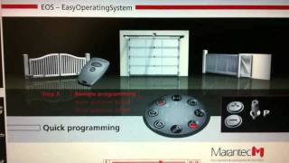 Marantec EOS Quick Programming Open Closed limits amp Remote Control [upl. by Kristian]