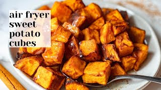 Air Fryer Sweet Potato Chunks  Easy Healthy Thanksgiving Side Dish Recipe [upl. by Ettennaj460]