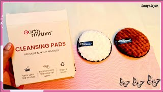 Earth rhythm Reusable makeup remover padsReview in HindiHow to use reusable makeup remover pads [upl. by Eidna]