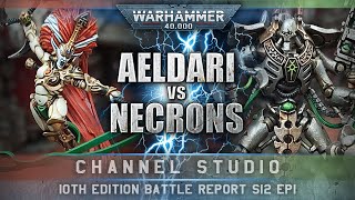 Craftworld Aeldari vs Necrons Warhammer 40K Battle Report 10th Edition 2000pts [upl. by Clarence]