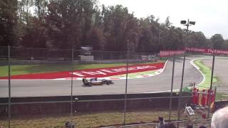 The view from Grandstand 12 inside Variante Ascari at Monza 2014 Italian Formula 1 Grand Prix [upl. by Rask]