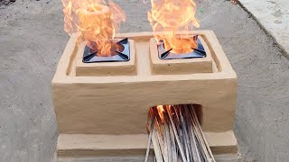 How to make a Multi Clay Stove । Desi Chulha Kitchen । Primitive Technology kitchen Design Viral [upl. by Treblah324]