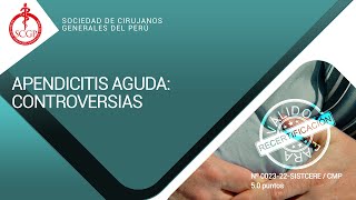 APENDICITIS AGUDA CONTROVERSIAS [upl. by Llemej]