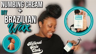 I TRIED A NUMBING CREAM BEFORE A DIY BRAZILIAN WAX  Ebanel Numb520 from Amazon YAY OR NAY [upl. by Eednam]