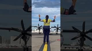 QantasLink Dash Q8400 Marshalling [upl. by Airdnaxila]