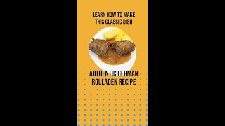 Authentic German Rouladen Recipe [upl. by Forsta]