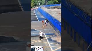 Huge Wave Crashes Over Storm Wall And Soaks Tourists nature crazy [upl. by Retlaw]