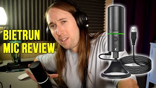 Bietrun USB Super Condenser Microphone With Noise Cancelling Review [upl. by Ahsenak226]