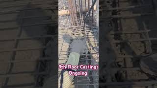 9th Floor casting construction civilengineering [upl. by Stanfield]