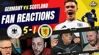 Germany DEMOLISH Scotland Fans reactions to Germany 51 Scotland Germany Scotland euro2024 [upl. by Thier]