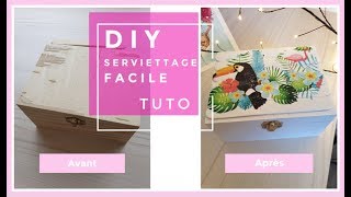 DIY TUTO SERVIETTAGE  DECORER UNE BOITE A BIJOUX UN CADRE PHOTO FACILE amp RAPIDE [upl. by Eeuqram779]