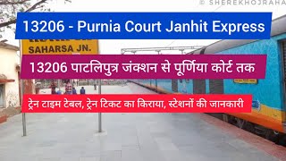 13206Purnia Court Janhit Express Train Information [upl. by Nitsreik879]