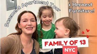 Family of 13 ❤️🗽 NYC Basement Apartment Tour [upl. by Atilem]