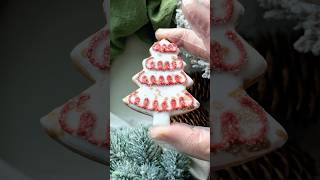 🎄Simple Christmas cookie decorating for beginners cookiedecorating satisfying christmas [upl. by Kowalski]