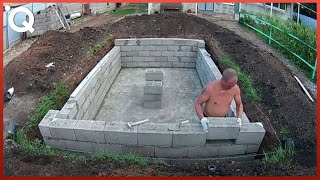 Building Amazing DIY Swimming Pool Step by Step  by Weandnature [upl. by Berneta]