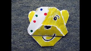 Origami Pudsey Bear  Children in Need [upl. by Aittam]