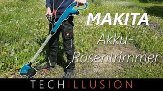 🛠MAKITA 18V Akku Rasentrimmer DUR181 Test  DUR181Z Cordless String Trimmer  Review amp Test [upl. by Enileuqaj]