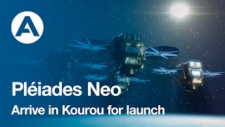 Pléiades Neo satellites arrive in Kourou for launch [upl. by Bonnell]