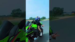 Attitude Girls Kawasaki ZXlOR Wheelie flyby 👿  Reels Video💗🔥 statusshortsreelsviralRidersGirls [upl. by Kred]