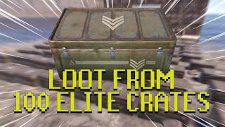 Loot from 100 elite crates in Rust [upl. by Flam]