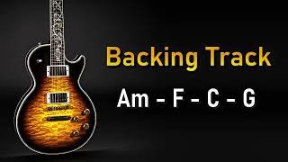 Rock Pop BACKING TRACK A Minor  Am F C G  70 BPM  Guitar Backing Track [upl. by Yardley]